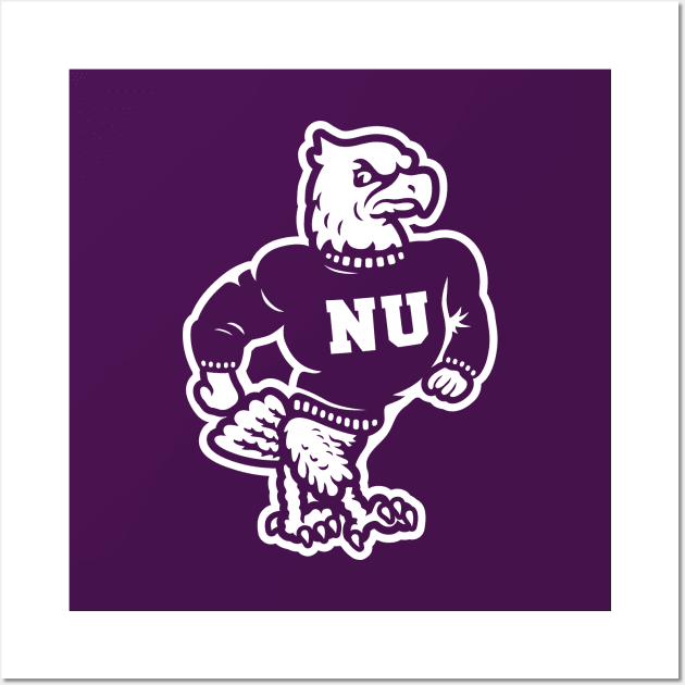 Niagara University Purple Eagles Vintage Mascot Wall Art by Carl Cordes